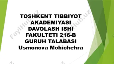 bolalarda asab tizimini jarohatlanish semiotikasi va sindromlari — PPTX