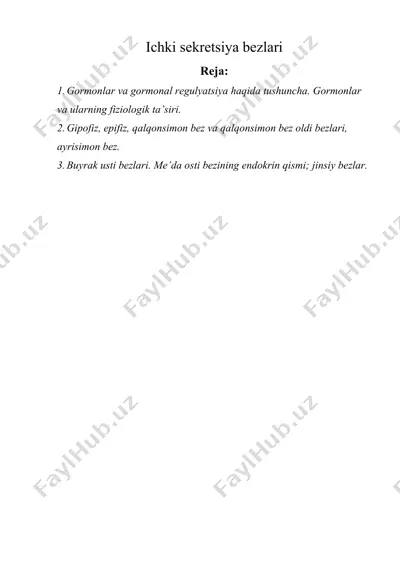 ichki sekretsiya bezlari — DOCX
