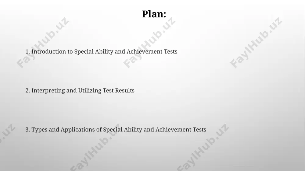 . mechanical aptitude tests, often using tools like the bennett mechanical comprehension test, assess an individual's understanding of mechanical principles and their ability to solve related problems, with scores ranging from 0-100 percentile. introduction to special ability and achievement tests both special ability and achievement tests contribute to comprehensive psychological assessments, with their combined data offering a nuanced profile of an individual’s cognitive strengths and weaknesses, aiding in educational planning, career guidance, and identification of learning disabilities—for instance, a discrepancy between high ability and low achievement special ability tests, unlike achievement tests, focus on potential rather than learned skills, often employing nonverbal tasks to assess cognitive abilities like spatial reasoning or abstract thinking, yielding scores like percentiles or standard deviations. defining special abilities and achievements identifying special abilities versus achievements involves distinguishing between innate potential (e.g., high iq scores indicative of potential) and demonstrated accomplishments (e.g., winning 3 national spelling …