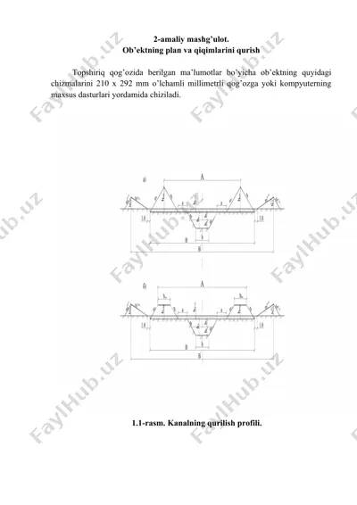 ob’ektning plan va qiqimlarini qurish — DOCX