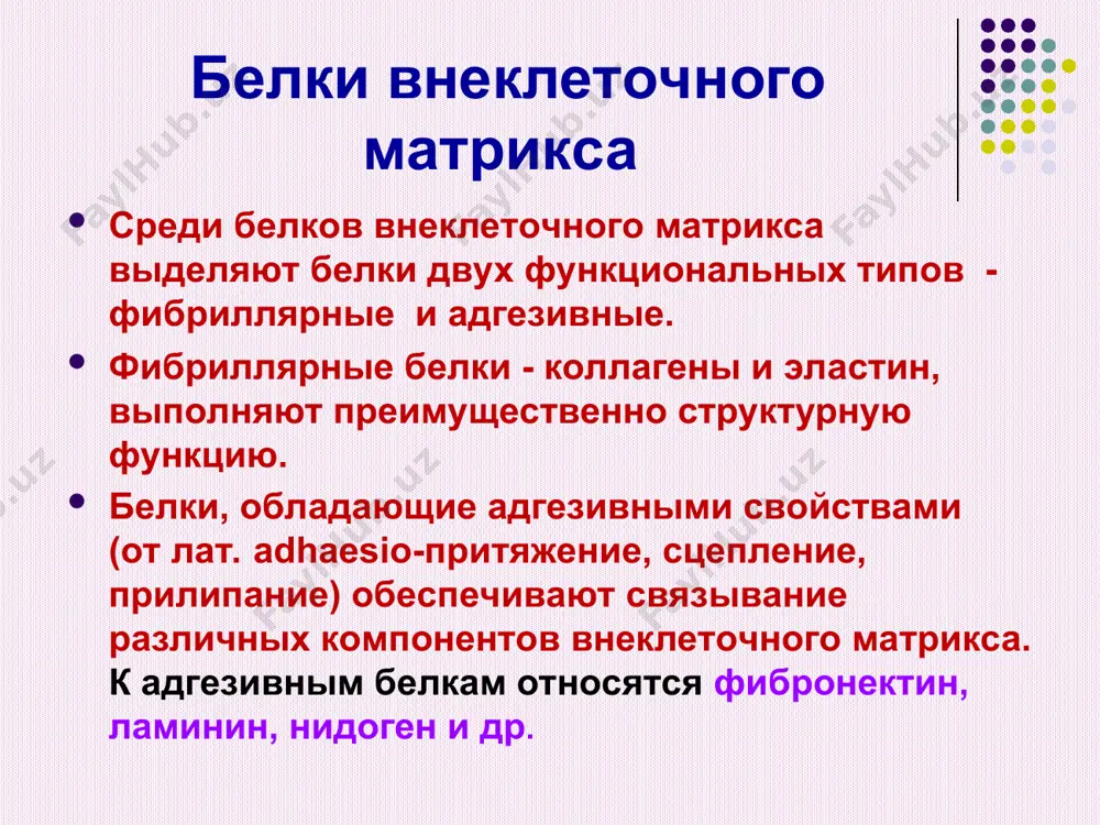 громной прочностью и практически нерастяжимы. они могут выдерживать нагрузку, в 10 000 раз превышающую их собственный вес. именно поэтому большое количество коллагеновых волокон, состоящих из коллагеновых фибрилл, входит в состав кожи, сухожилий, хрящей и костей. * катаболизм коллагена распад коллагена происходит медленно под действием коллагеназ. основной фермент - са 2+, zn 2+ - зависимая коллагеназа (металлопротеиназа) расщепляет пептидные связи в определенных участках коллагена. образующиеся фрагменты спонтанно денатурируют и становятся доступными для действия других протеолитических ферментов. основной маркер распада коллагена важнейший метаболитом характеризующим скорость распада коллагена является гидроксипролин. повышение содержания гидроксипролина в плазме крови свидетельствует нарушениях созревания коллагена и распаде коллагена. 85-90% этой аминокислоты освобождается в результате гидролиза коллагена. нарушения синтеза и распада коллагена может приводить к развитию патологий (коллагенозы и фиброзы). типы коллагена в настоящее время известно около 20 различных типов коллагена, различающихся по первичной и пространственной структурам, по функциям, локализации в организме и биологической роли. различают два основных типа …