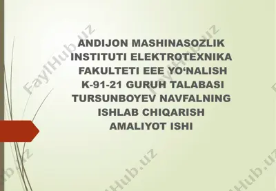 andijon mashinasozlik instituti tarixi — PPTX