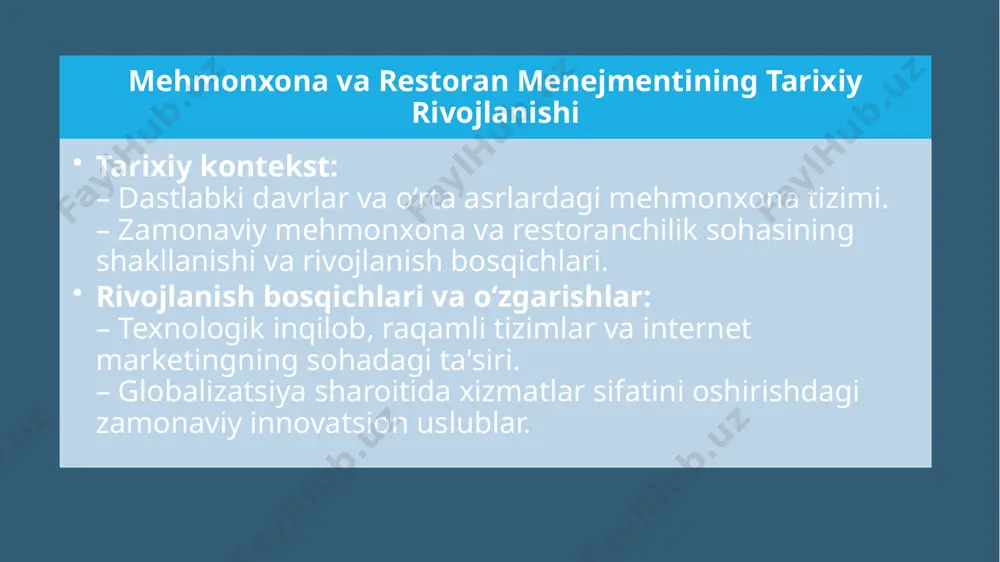 mehmonxona va restoran menejmenti - Page 5