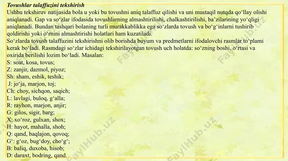 ovoz buzilishlarini tekshirish metodikasi - Page 5