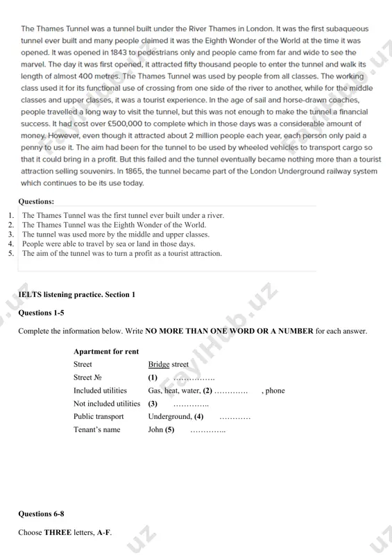 ords may be the same but the meaning of the sentence may be completely different. · in the facts given, there will be at least one answer that is true false or not given. · the answer will be false when the information in the text states one meaning and the fact given states some other meaning. · the order of the question given also may help in finding the answer. the answer to question 4 will be between the answers of questions 3 and 5 in the text. · if you have no idea about the answer, then write not given, because probably the answer will not be available in the text. · you can write the initials t instead of writing true, but you need to make sure that your handwriting is clear and readable. · you should solve the ielts true false not given practice materials available …
