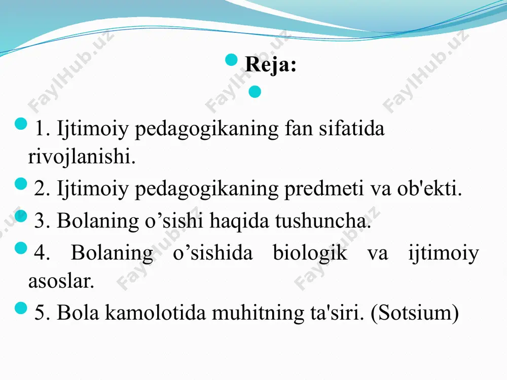 oshlagan, uning axloqiy jihatlariga e'tibor qaratila boshlangan. ibtidoiy jamoa tuzumida yashagan barcha elatlarda meqnatning jins va yoshga qarab ajratish an'anasi bulgan. keksalar yoshlarni muntazam ravishda turli kasb-hunarlarga o‘rgatishgan. bularning hammasi ibtidoiy jamoada ijtimoiy-pedagogik tajribaning ilk ko‘rinishlari mavjud bo‘lganligi haqida tasavvur qilishga imkon beradi. agar ibtidoiy davr ijtimoiy-pedagogik amaliyotning vujudga kelishiga zamin yaratgan bo‘lsa, qadimgi dunyoning ilk sivilizatsiyalarining paydo bo‘lishi ijtimoiy-pedagogik fikrning shakllanishiga kuchli ta'sir ko‘rsatgan. sharqning quldorlik davlatlarida ijtimoiy pedagogik g‘oyalar bir nechta mualliflar tomonidan shakllantirilgan va, odatda, muqaddas kitoblar shaklida butun xalq mulkiga aylangan (xitoyda — shukit, hindistonda — vedalar, misrda — tot xudosi kitoblari, o‘rta osiyoda — avesto va boshqalar). faqatgina miloddan avvalgi i ming yillikning o‘rtalari va ikkinchi yarmida ijtimoiy pedagogik g‘oyalarni yaratgan allomalarning nomlari ma'lum bo‘la boshlaydi. ijtimoiy pedagogik tafakkurning rivojlanishiga antik davr (yunon va rim)faylasuflari kata hissa qo‘shganlar. xususan, suqrot (mil. avv. 469 — 399 y.) “o‘z-o‘zingni angla” degan shiorni ilgari surgan va shu bilan …