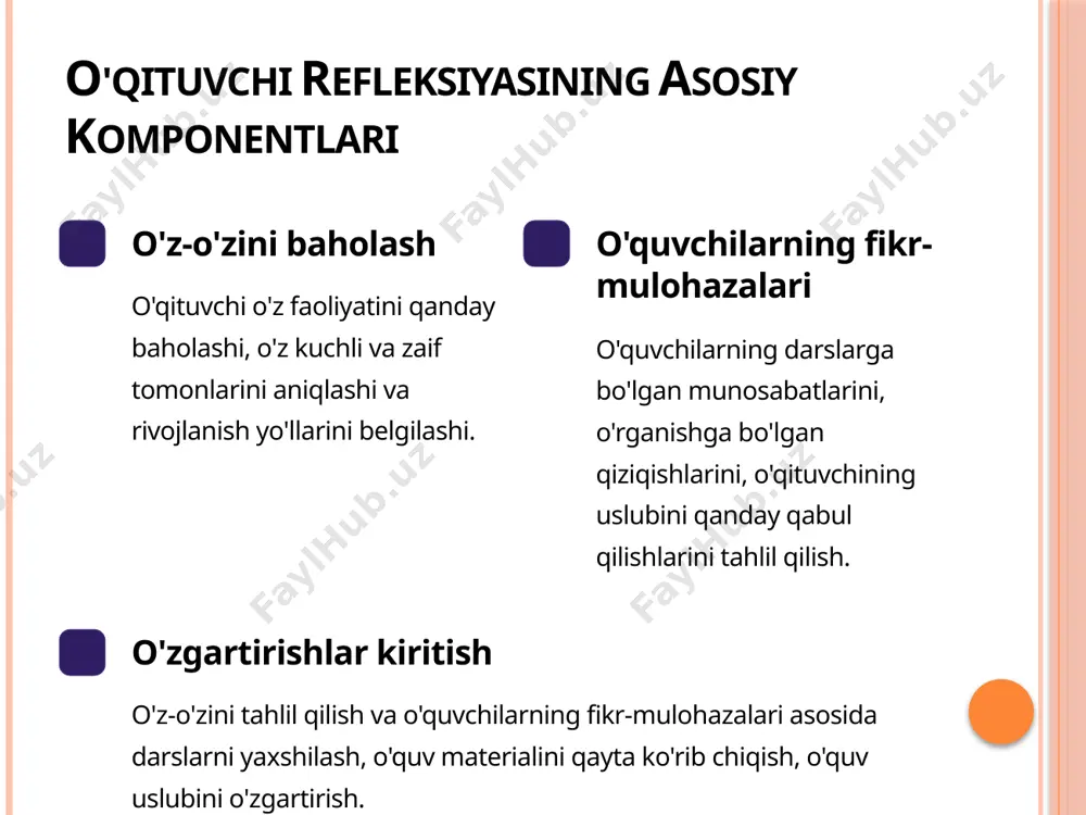 ta’lim jarayonini tashkil etishda o‘qituvchikas biy reflexiyasining o‘rni - Page 4