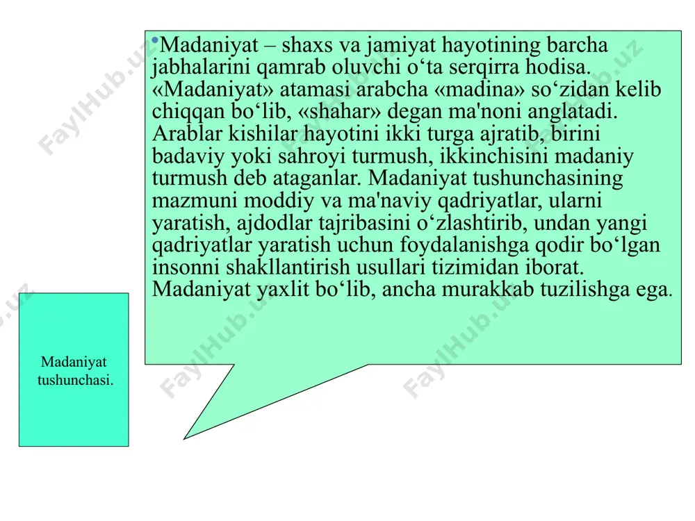 a topilgan. zinjan trop 1,5 – 2 million indoneziyadagi yava orolida 1890 yil eng kadimgi odam suyagining qoldiqlari topilgan. ptekantrop yunoncha-maymun odam zinjantrop va avstrolopitek (lotincha janub odami) bundan 3-2 million yillar oldin yashaganlar sinamtrop o’zbekistonda topilgan teshik tosh goridan 1938 yilda o.p. okladnikov neandertal germaniyaning neandertal g’ori fransiyaning kro-manondan kro-manon inson yashagan davrlar poliolet meziolet bronza temir eneoliy eneolit van-der-vals kuchlari. orientatsion induksion dispersion e'tiboringiz uchun rahmat! image1.jpeg image2.jpeg image3.jpeg image4.jpeg image5.jpeg image6.png image7.png image8.jpg image9.jpeg /docprops/thumbnail.jpeg