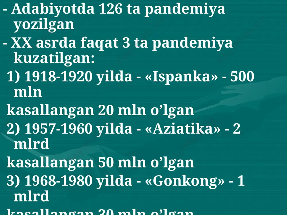 virusli kasalliklar (gripp, qizamiq) - Page 4
