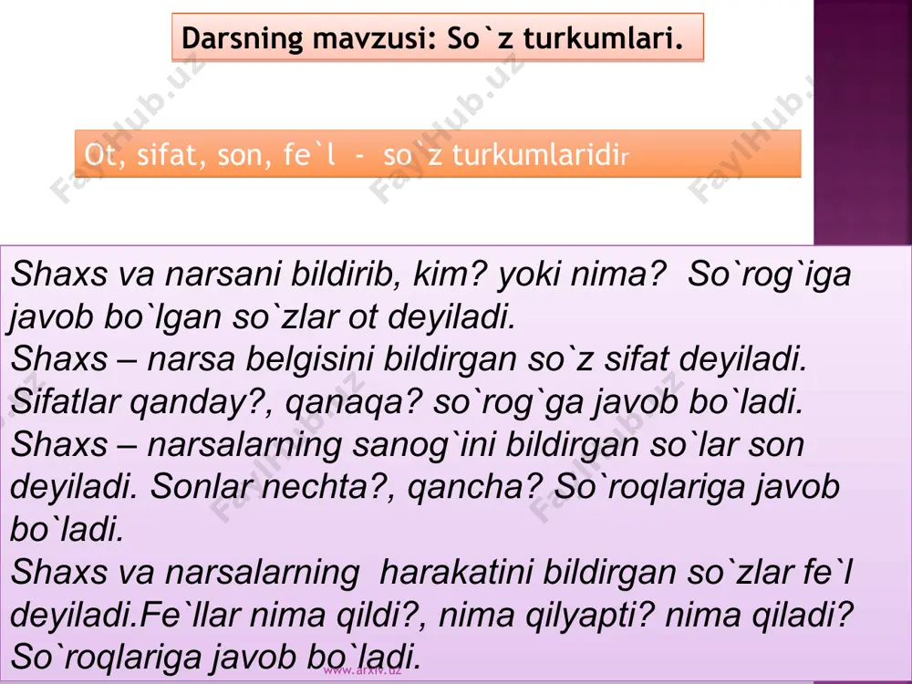so`z turkumlari dars ishlanma - Page 5
