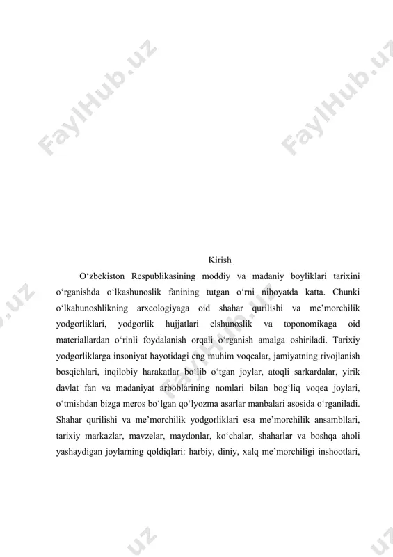 tarixiy yodgorliklardan tashqari, tarixiy, ilmiy jihatdan qimmatga ega bo‘lgan obyektlar, muzeylarda saqlanayotgan eksponatlar va ulardan o‘quv ta’lim-tarbiya ishlarida foydalanishga mo‘ljallangan uslubiy materiallar ma’naviyat dars rejalaridan foydalanish muhim ahamiyatga ega. bu manbalarni o‘rganish va umumlashtirish, o‘lkashunoslik tadqiqotchilari, jamoat o‘lkashunosligi va yosh tarixchilarga zarur ma’lumot bo‘lib xizmat qiladi. tarixiy oʻlkashunoslik — mahalliy aholi tomonidan oʻz ona yurti hisoblangan muayyan oʻlka, viloyat, shahar, tuman, qishloq va boshqalar hududlarning har tomonlama oʻrganilishi. oʻlkashunoslik. tabiiy, ijtimoiy, madaniy, tarixiy va boshqalar tadqiqotlar majmuidan iborat. oʻlkashunoslikda oʻlkaning tabiati, aholisi, xoʻjaligi, tarixi, madaniyati, arxeologiyasi, oʻlka namoyandalari oʻrganiladi. oʻlkashunoslik kompleks va soha boʻlinadi. o’zbekistn respublikasi mustaqilligining o’tgan tarixan qisqa davr mobaynida respublikamiz hayotining barcha barcha jabhalarida ijobiy tub o’zgarishlar sodir bo’ldi. hozirgi davrda milliy istiqlol g`oyasi va mafkurasi tanilayotgan bir paytda ajdodlarimiz tomonidan ko’p asrlar mobaynida yaratilgan g`oyat ulkan, bebaho ma’naviy, madaniy merosimizning, o’tmish tariximizni, qolaversa o’lkamizni rivojlantirish borasidagi barcha chora – tadbirlar, o’zlikni anglash kabi masalalar, davlat siyosat …