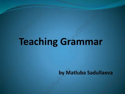 teaching grammar — PPTX