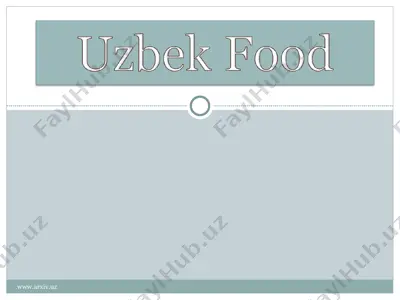 uzbek foods — PPT