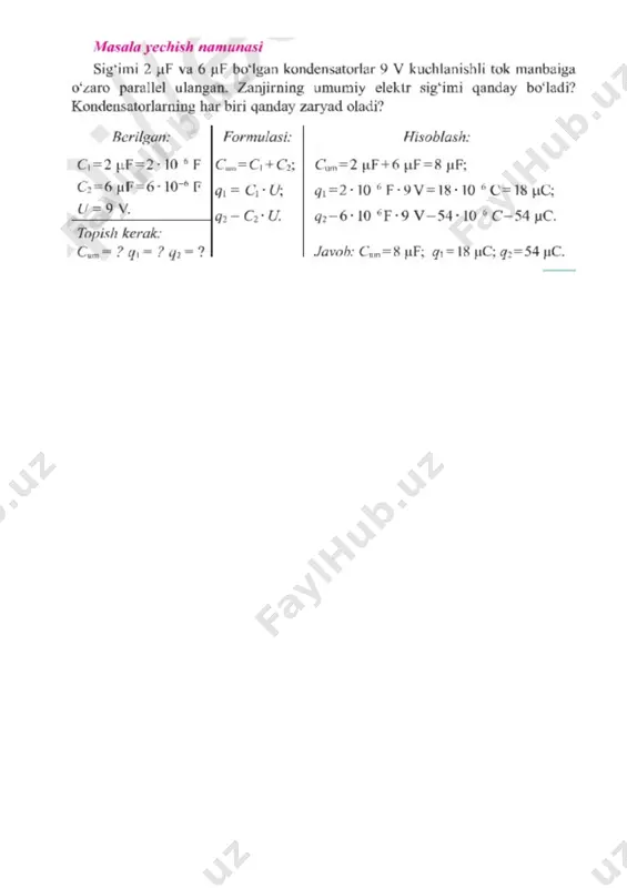 kondensatorlarni parallel va ketma-ket ulash - Page 4