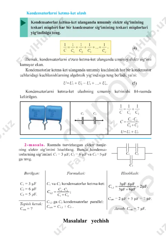 kondensatorlarni parallel va ketma-ket ulash - Page 5