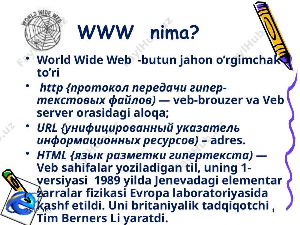 web texnologiya va html tilida matnlar bilan ishlash - Page 4