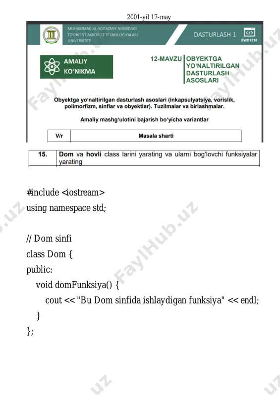 obyektga yo'naltirilgan sinf - Page 2