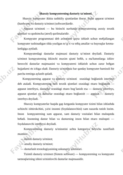 shaxsiy kompyuter dasturiy ta'minoti — PDF
