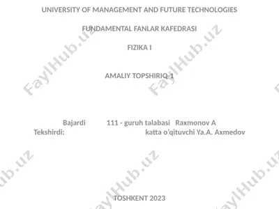 fizika i amaliy topshiriq-1 — PPTX