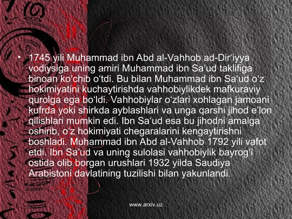 publikasi konstitutsiyasi. t. ,1992. i.a.karimov. o‘zbеkiston xxi-asr bo‘sag‘asida: xavfsizlikka tahdid, barqarorlik shartlari va taraqqiyot kafolatlari. t., 1997. i.a.karimov. vatan sajdagoh kabi muqaddasdir. t., 1996. i.a.karimov. hushyorlikka da'vat. o‘zbеkiston milliy axborot agеntligi muxbirining savollariga javoblar. t.,1999. i.a.karimov. ozod va obod vatan, erkin va farovon hayot- pirovard maqsadimiz.t.,2000. koran.kazan.,1907 www.uz.wikipedia.org www.reflar.com www.arxiv.uz www.arxiv.uz
