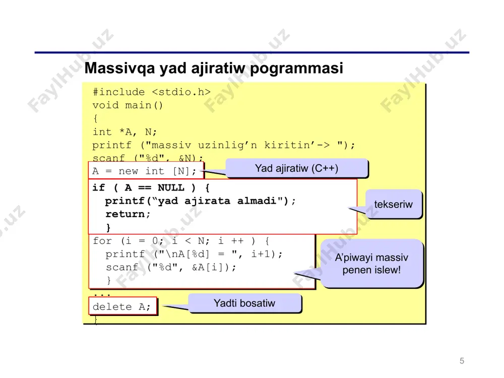 dinamikalıq massivler - Page 5