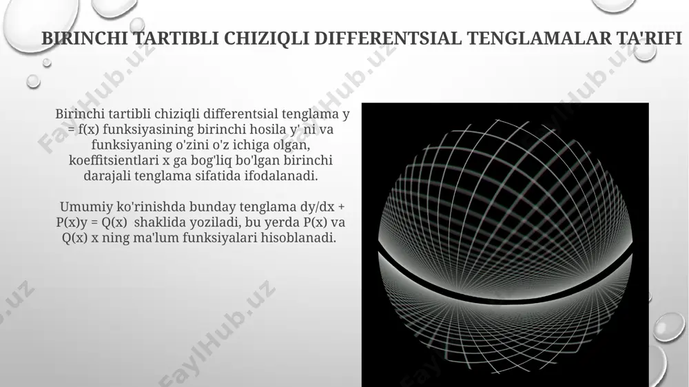 chiziqli birinchi tartibli differensial tenglamalar - Page 3