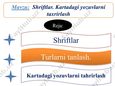 shriftlar — PPTX
