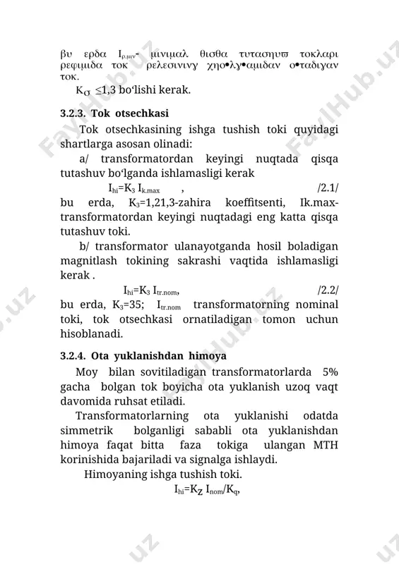 transformatorning rele himoyasi va avtomatikasi - Page 5