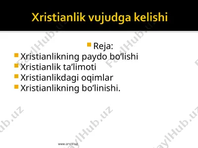xristianlik vujudga kelishi — PPT