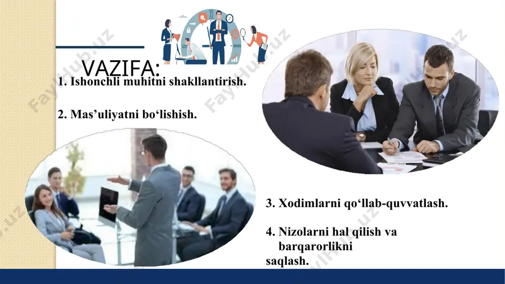 boshqaruvda direktor (menejer)ning jamoa ishonchini qozonishidagi muhim omillar - Page 5