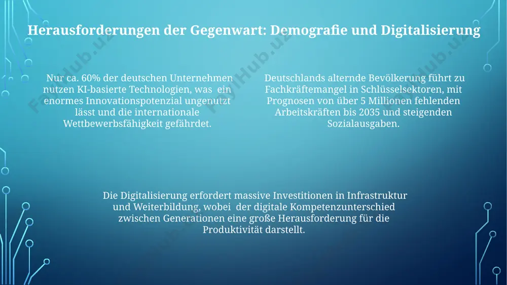 abile währung des wirtschaftswunders. die marshallhilfe, ein us-amerikanisches hilfsprogramm, spielte eine entscheidende rolle beim wiederaufbau der deutschen wirtschaft und steuerte zwischen 1948 und 1952 über 1,3 milliarden us-dollar bei. nachhaltigkeit und der grüne wandel deutschlands energiewende zielt bis 2045 auf klimaneutralität ab und investiert milliarden in erneuerbare energien, mit einem starken fokus auf wind- und solarenergie. der anteil erneuerbarer energien am deutschen strommix stieg von unter 10% im jahr 2000 auf über 40% im jahr 2023, trotz herausforderungen bei der netzinfrastruktur. das deutsche "bundesprogramm energieeffizienz" fördert mit über 1 mrd. euro jährlich maßnahmen zur steigerung der energieeffizienz in gebäuden und industrie. die weimarer republik und die weltwirtschaftskrise die arbeitslosenquote stieg während der weltwirtschaftskrise in deutschland auf über 30%, was zu sozialer unruhe und dem aufstieg extremistischer parteien wie der nsdap beitrug. der dawes-plan von 1924 reduzierte die reparationszahlungen deutschlands und ermöglichte einen kurzfristigen aufschwung, der jedoch durch die weltwirtschaftskrise von …
