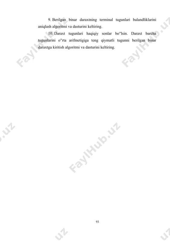 binar daraxt hosil qilish algoritmi - Page 2