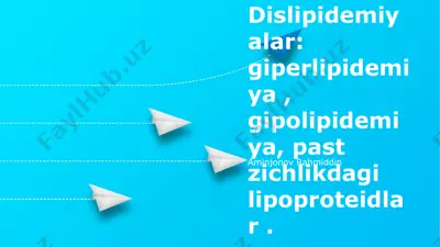 dislipidemiyalar — PPTX