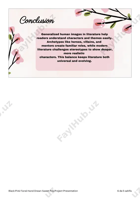 black pink floral hand drawn sweet pea project presentation - Page 5