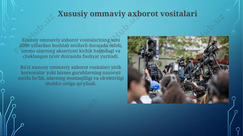 o'zbekiston respublikasida ommaviy axborot vositalari faoliyati - Page 5