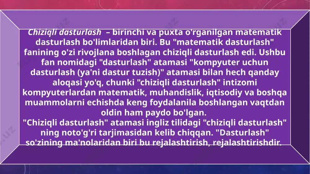 nihoyat, cheklash-tengsizlik tizimi qarama-qarshi bo'lishi mumkin. e’tiboringiz uchun raxmat! image1.png image2.png image3.jpeg image4.jpeg image5.jpeg image6.png image7.png image8.jpeg image9.png image10.png image11.png 810446884 858309424