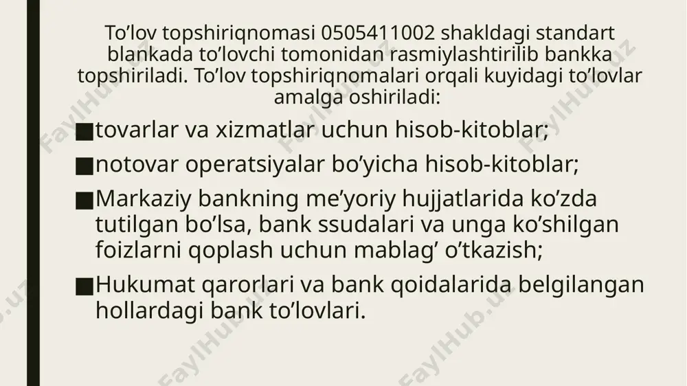 to'lov topshiriqnomalari bilan hisob kitoblar - Page 4