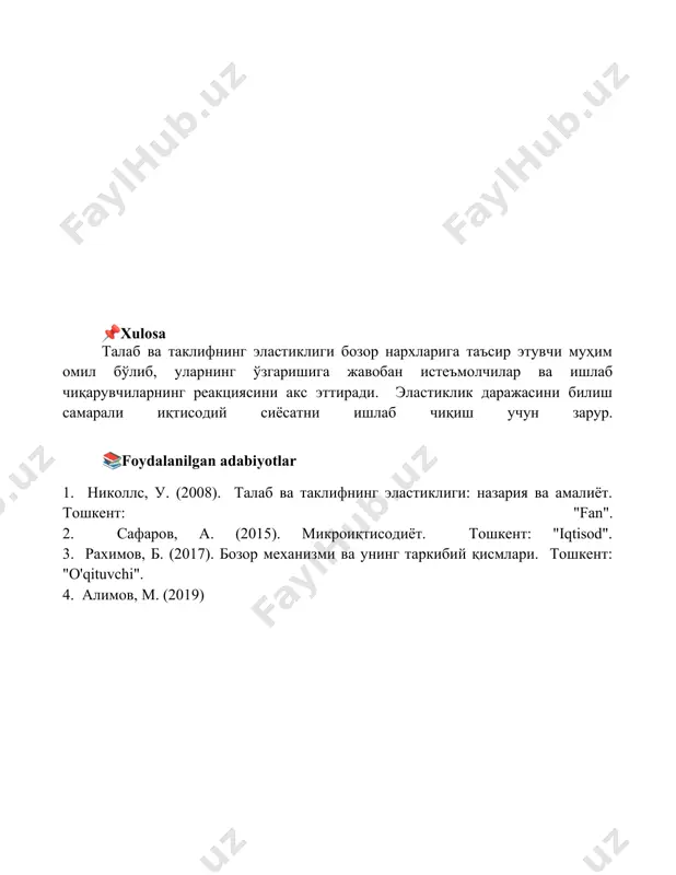 talab va taklif elastikligi - Page 5