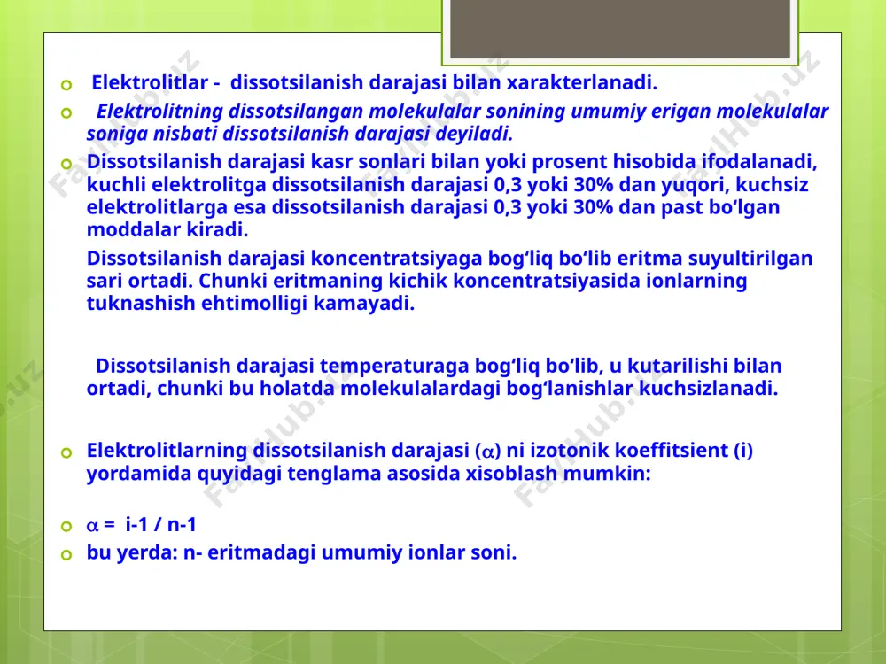 elektrolitik dissotsiyalanish nazariyasi - Page 5