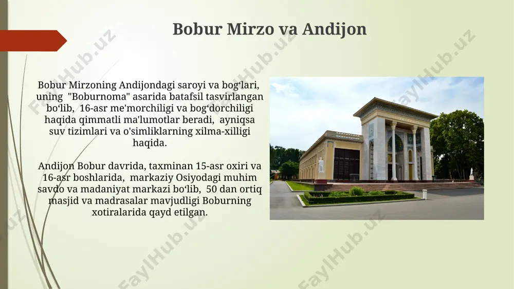 andijon shahridagi tarixiy joylar taqdimoti - Page 4