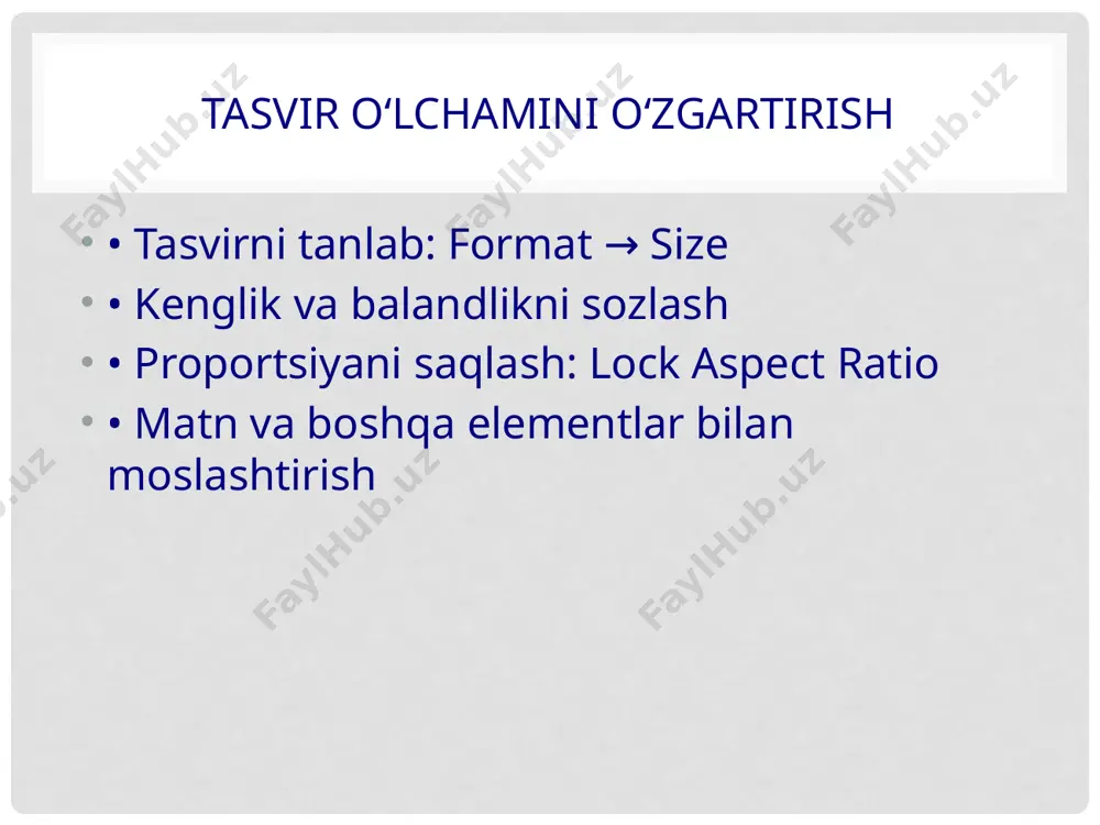 wrap text, tasvirni qirqish va o‘lchamini o‘zgartirish - Page 5