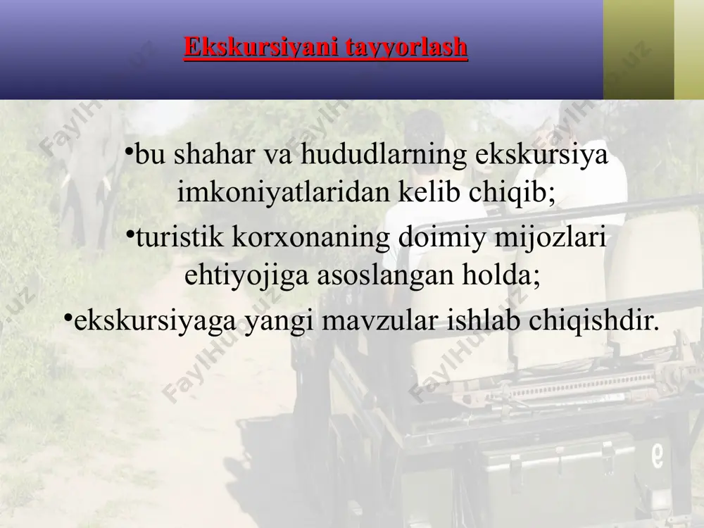 ekskursiya xizmatlarini tayyorlash texnologiyasi - Page 2