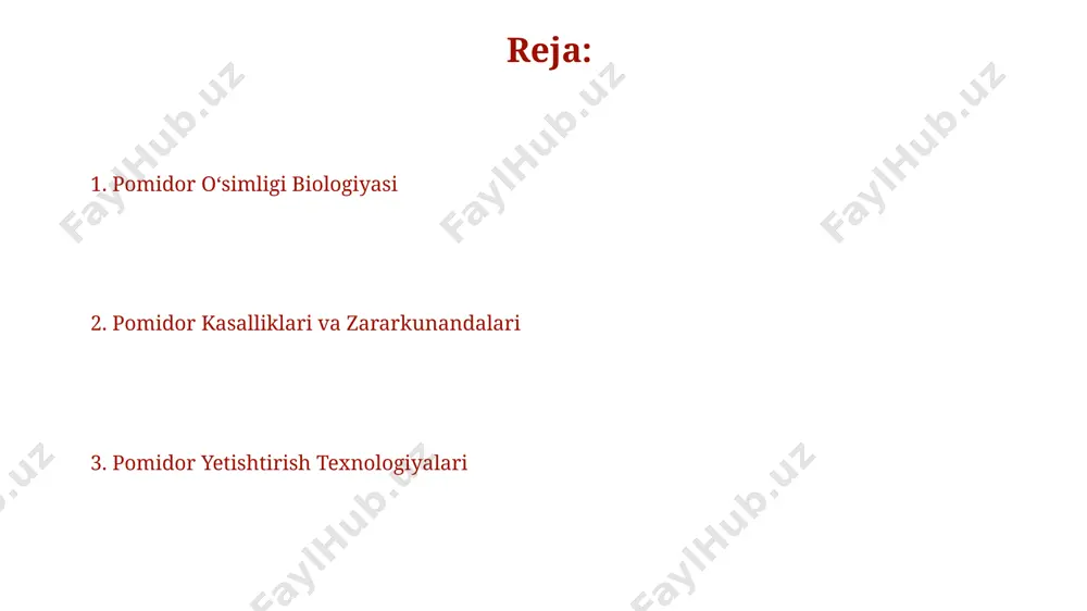 ta'minlab, kasalliklar xavfini 25% ga kamaytiradi. pomidorni oshpazlikda qo'llash pomidor tarkibidagi likoppin antioksidant sifatida tanilgan bo'lib, taxminan 20mg/100g miqdorida uchraydi va bu uning sog'lom ovqatlanishdagi ahamiyatini oshiradi. pishgan pomidorning 90% suv va 10% quruq moddalardan iborat bo'lib, bu uning taomlarda suyuqlik miqdorini muvozanatlashi va to'yimli bo'lishiga yordam beradi. pomidor o'simligi haqida umumiy ma'lumot pomidorni yetishtirish uchun optimal harorat 21-24°c oralig'ida bo'lib, o'simlikning normal rivojlanishi va hosilning mo'l bo'lishi uchun yetarlicha quyosh nuri talab etiladi. pomidor o'simligi solanaceae oilasiga mansub bo'lib, taxminan 150 dan ortiq turlari mavjud, ularning ko'pchiligi amerika qit'asida kelib chiqqan. pomidor navlari va turlari pomidor navlarining 100 dan ortiq xil turi mavjud bo'lib, ularning har biri o'zining noyob xususiyatlari, pishish muddati va hosildorligi bilan ajralib turadi. erta pishuvchi pomidor navlari (masalan, "early girl") 60-70 kun ichida hosil beradi, kech pishuvchi navlar esa 100 kungacha vaqt talab qiladi. pomidorning kelib chiqishi va tarixi pomidorning vatani janubiy amerikada, and tog'lari …