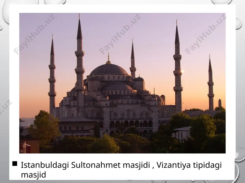 ti edi . madrasalar huquq maktabi bo'yicha bo'lingan va agar bir madrasada bir nechta maktablar birga bo'lsa, ularning har biriga alohida auditoriya ajratilgan. madrasalar odatda talabalar hujralari bilan o'ralgan hovli atrofida joylashgan bo'lib , madrasa binosida masjid va kamida bitta ma'ruza zali bo'lishi kerak. buxorodagi devonbegi madrasasi peshtoqi zaviya tagirta (jazoir) zoviyya ( arabcha: zāwīāẗٌ ‎ [zaviyya] - “namoz uyi”, soʻz. “burchak”) – hujra , soʻfiylar turar joylari, soʻfiy zohidlari namoz bilan kun oʻtkazadigan tanho joy.dastlab, zoviy masjid ichida yoki uning yonida musulmonlarga qur'on, arab tili va boshqalarni o'qishga o'rgatilgan xona edi va unda shogirdlari tahsil olgan, muridlar deb atala boshlandi. shimoliy afrikada kech oʻrta asrlarda zoviylar har qanday tariqatning tashkiliy tuzilmasining asosiy birligiga aylandi. ular kichik masjid , shayx va muridlar uchun turar joy, shuningdek, sargardonlar (darveshlar) uchun boshpanani o'z ichiga olgan murakkab inshootdir. yuzlab so‘fiylar maskani bo‘lgan xonqadan farqli o‘laroq , zaviyada odatda shayx va uning muridlari istiqomat …