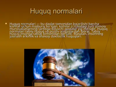 huquq normalari — PPT