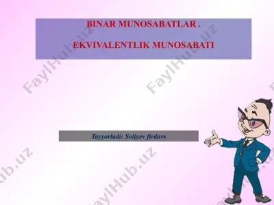 binar munosabatlar — PPTX