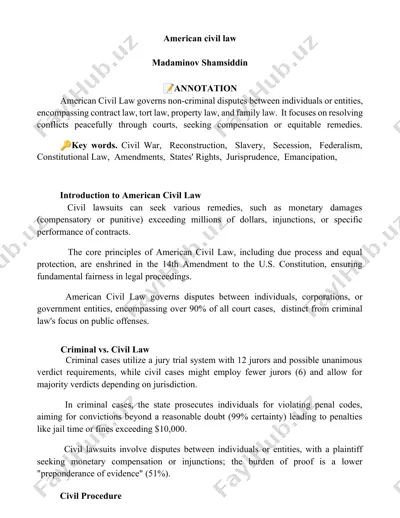 american civil law — DOCX
