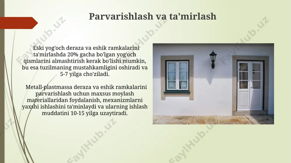 tirilgan, issiqlik o'tkazuvchanligi koeffitsienti 1,0 dan past bo'lgan romlar estetik jihatdan jozibador va funktsional echim bo'lib xizmat qiladi. o'lchamlar va standartlar gost va iso standartlariga muvofiq, ramka materiallarining qalinligi va mustahkamligi, masalan, yog'och ramkalar uchun 40-60 mm, metall ramkalar uchun esa 2-4 mm o'rtasida bo'lishi belgilanadi. bu xususiyatlar ishlatiladigan materialning turiga bog'liq. eshik ramkalari uchun standart balandlik 2000-2100 mm oralig'ida, kengligi esa 800 dan 1000 mm gacha o'zgaradi. biroq, bu ko'rsatkichlar binoning arxitekturasiga va mijozning xohishiga bog'liq holda farq qilishi mumkin. ishlab chiqarish texnologiyalari zamonaviy cnc stanoklaridan foydalanish orqali aniq geometrik o'lchamlarga ega, 1 mm gacha aniqlikdagi yog'och yoki metall profillarni ishlab chiqarish mumkin. pvx profillarni ishlab chiqarishda ekstruziya texnologiyasi qo'llaniladi, bu jarayon 150-230°c haroratda polivinilxloridni maxsus shakllar orqali o'tkazishni o'z ichiga oladi. xavfsizlik va xavfsizlik choralari eshik va deraza ramkalarining mustahkamligi va bardoshliligi 30 kn gacha bo'lgan yuklarga chidamliligi muhim xavfsizlik omili hisoblanadi, bu esa o'g'irlik yoki tabiiy ofatlardan …