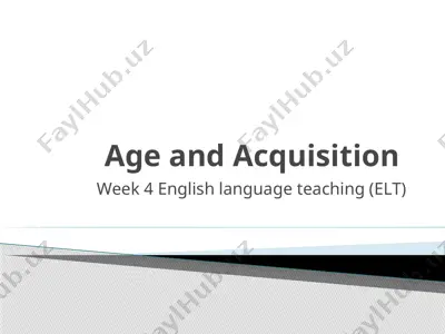 age and acquisition — PPT