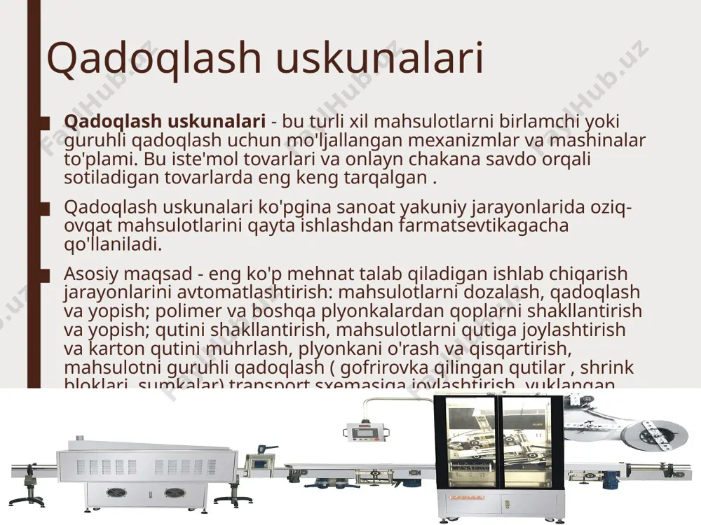 nasos bilan to'ldirishingiz mumkin. chiqarish tez ta'sir qiluvchi valf tomonidan amalga oshiriladi. sjp-26-k1 yuqori tezlikda blisterli qadoqlash mashinasi alyuminiy. mukammal tafsilotlarga intilish dizayn va ishlab chiqarish jarayonidan o'tadi. qattiq moddalarni ishlab chiqarishda, planshetlar uchun. sjp-10h avtomatik kartonlash uskunasi blisterlarni, shisha va plastik idishlarni, dori-darmonlar yoki kosmetika idishlarini va boshqa shunga o'xshash mahsulotlarni karton qutilarga qadoqlash uchun ishlatiladi. turli yo'nalishlarda tebranadigan ilg'or tebranish planshetlarini hisoblash moslamasi bilan jihozlangan . tabletkalarning o'lchamiga qarab amplituda silliq sozlanishi mumkin. hisoblash plitasi oltita ish joyiga ega. planshet o'lchamlari diapazoni ph12×24. foydalanuvchi talablariga muvofiq maxsus ishlab chiqilgan to'rt pozitsiyali hisoblash plitasi kiritilishi mumkin. planshet o'lchamlari diapazoni ph8,5×100. yukxalta ishlab chiqarish tizimi step motoridan foydalanadi. wan-81 avtomatik granulali qadoqlash uskunasi yukxalta ishlab chiqarish tizimida yuqori aniqlikdagi (xato 1 mm dan kam) step motorli motorni qabul qiladi. aylanadigan pichoqlar ish sharoitida sozlanishi mumkin. to'rt tomonlama boshqariladigan issiqlik muhrlash mexanizmida har bir muhrlanish yo'lining harorati alohida sozlanishi, issiqlik balansi …